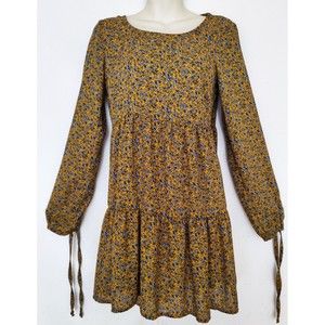 Wild Fable Women's Dress Floral Boho Peasant Long Sleeve SZ XS